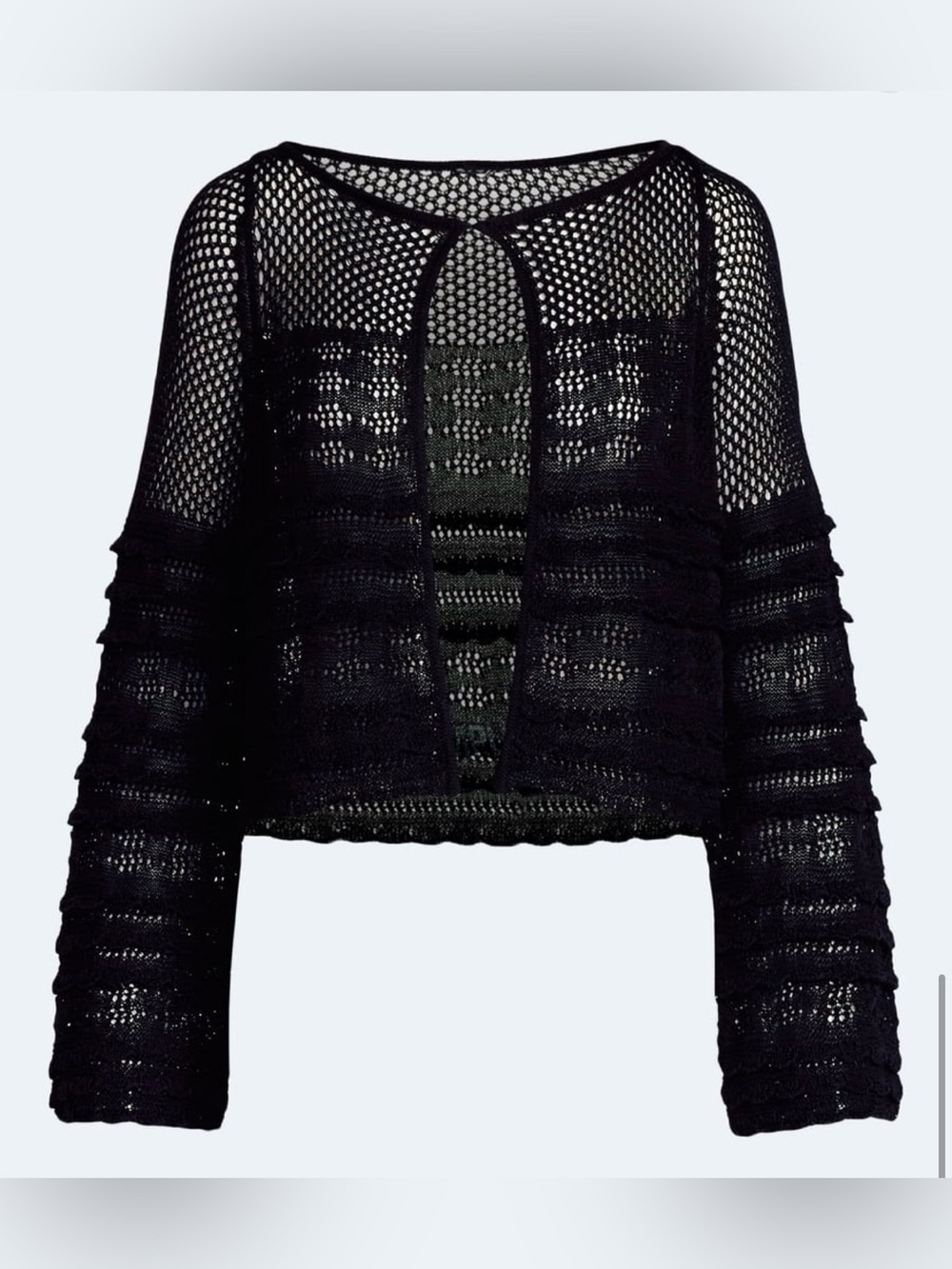 Scoop Women Stitch Mix Button Front Cardigan (Size: M)